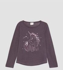 T-shirt - Glitterprint - Lange Mouwen - Regular Fit