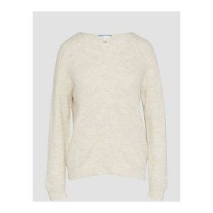 Gebreid - Effen - V-hals - Lange Mouw - Losse Pasvorm - Knitwear