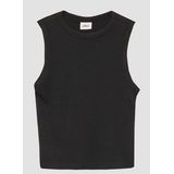 T-shirt - Slim Fit - Korte Top - Ribstructuur