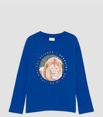 T-shirt - Lange Mouwen - Leeuwenprint