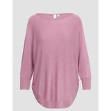 Gebreide Trui - Viscosemix - Bateauhals - Vleermuismouwen - Losse Pasvorm