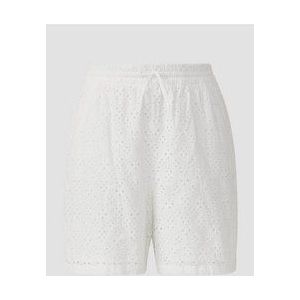 s.Oliver - Broek - Wit - Katoen - Loosefit - Mid Waist