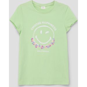 Shirt van katoenen jersey met Smiley®-print op de voorkant