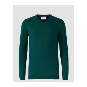 Gebreide Trui - Regular Fit - V-Ausschnitt - Met Logo-Stickerei