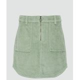 Rok - Corduroy - Korte Rok - Met Rits en Opgestikte Zakken