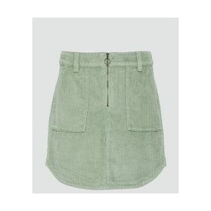 Rok - Corduroy - Korte Rok - Met Rits en Opgestikte Zakken