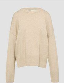 QS by s.Oliver - Gebreide Pullover - Viscosemix - Ronde Hals - Verbrede Schouders