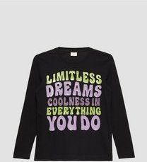 T-shirt - Lange Mouwen - 100% Katoen - Trendy Losse Pasvorm