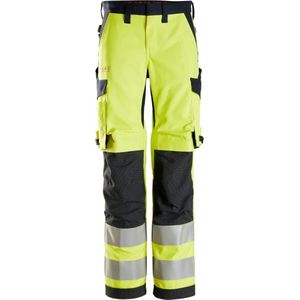 Snickers 6760 ProtecWork, High-Vis KL 2, Damesbroek - High-Vis Geel/Donker blauw - 18