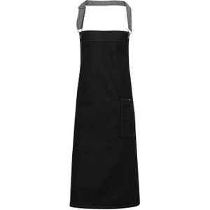 Premier District Waxed Look Denim Bib Apron