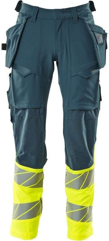 Mascot Accelerate Safe Broek met spijkerzakken 19131-711 - donkerpetrol/hi-vis geel