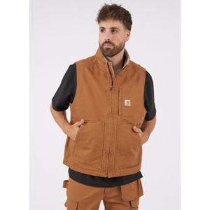 Carhartt Loose Fit Washed Duck Sherpa-Lined Mock-Neck Vest