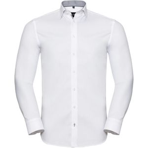 Russell Men´s Long Sleeve Tailored Contrast Herringbone Shirt