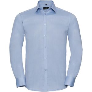 Russell Long Sleeve Tailored Herringbone Shirt Heren