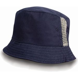 Result Deluxe Washed Cotton Bucket Hat With Side Mesh Panels