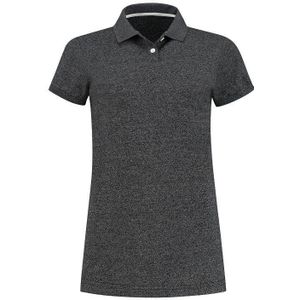 L&S Heather Mix Polo Short Sleeves For Her LEM3550