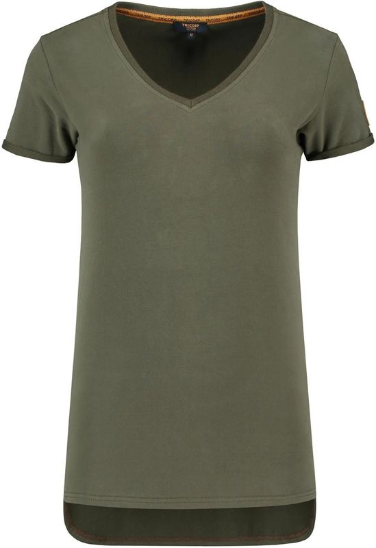 Tricorp 104006 T-Shirt Premium V Hals Dames - Zwart