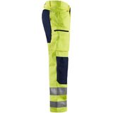 Blaklader High Vis broek met stretch 1585-1811 - HIgh Vis Geel/Medium Grijs
