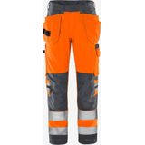 Fristads High vis Green werkbroek klasse 2 2641 GPLU - Hi-Vis geel/marineblauw
