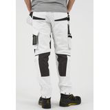 Blaklader Schilderswerkbroek met stretch en spijkerzakken 1096-1330 - Wit/Donkergrijs