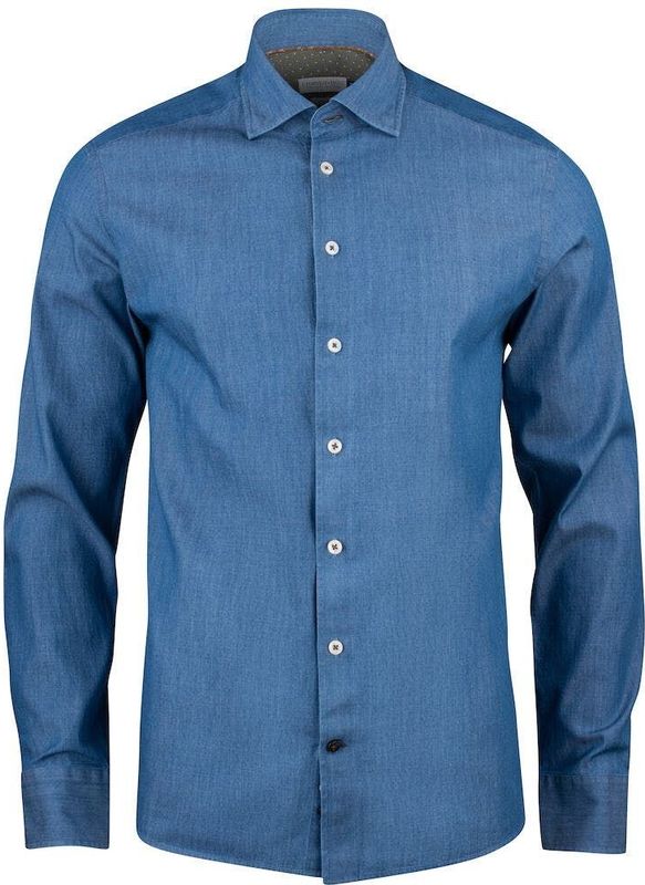 J. Harvest & Frost Hemd Indigo Bow 130 Regular Fit