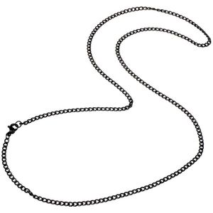 LGT Jewels Cubaanse koord ketting Zwart 3mm-70cm