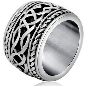 Brede edelstaal heren ring Celtic Knot-20mm