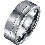 Wolfraam heren ring Groef Zilverkleurig-19mm