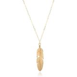 Hippe dames ketting Leaf Goudkleurig