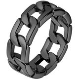 Edelstaal heren ring Cuban Link Zwart-17mm