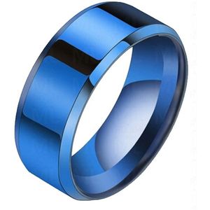 Heren ring Titanium Blauw 8mm-22mm