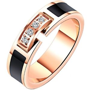 Cilla Jewels dames ring Rosegoud Verguld Zirconia-16mm