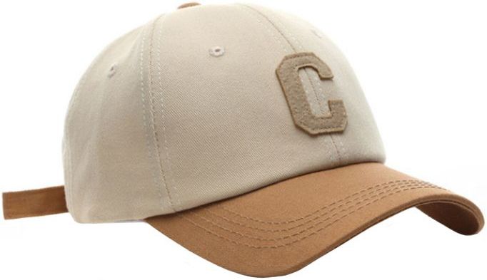 Strapback Pet Letter C - Beige & Coffee
