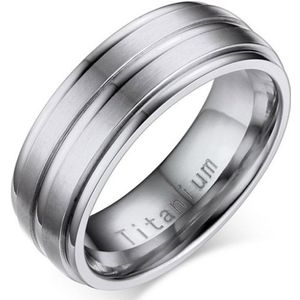 Titanium heren ring Zilver 8mm-20mm