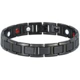 Edelstaal heren armband Magneten Zwart