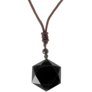 Zwart Obsidiaan kettinghanger Talisman Amulet