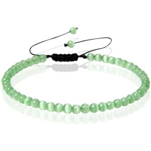 Memphis No.1 Armband - 4mm Green Cat Eye