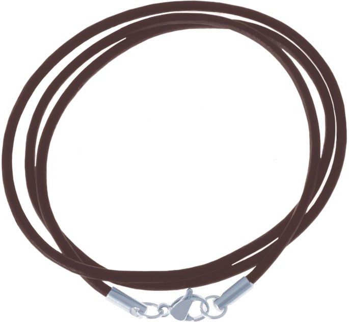 LGT Jewels leren koord ketting bruin 2mm-70cm