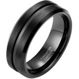 Heren ring Wolfraam Zwart 8mm-17mm