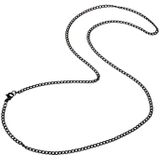 LGT Jewels Cubaanse koord ketting Zwart 3mm-50cm