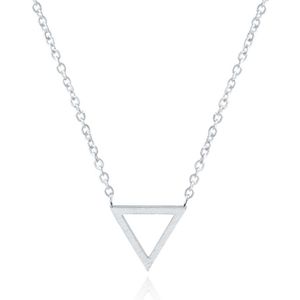 Hippe dames ketting Triangle Zilverkleurig