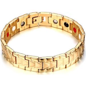 Mendes mannen armband Edelstaal Energie Magneten Goudkleurig