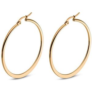 Hoop Oorringen Cilla Jewels Edelstaal Goudkleurig-40mm