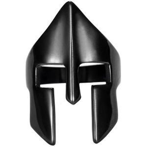 Herenring edelstaal Spartan Mask Black-19mm