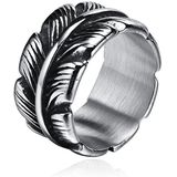 Mendes Jewelry Ring voor Mannen - Veer Zilver-19mm