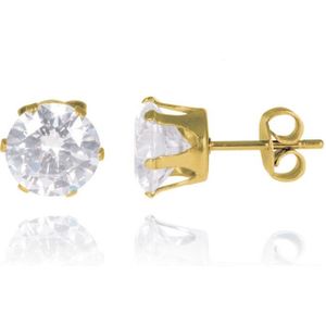 LGT Jewels Stud oorbellen Gold Edition Round-8mm