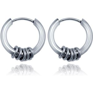 Stalen creolen Flexible Rings Silver-16mm