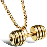 Mendes heren kettinghanger Dumbbell Gold