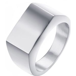 Edelstaal zegelring Zilverkleurig van Mendes Jewelry-19mm