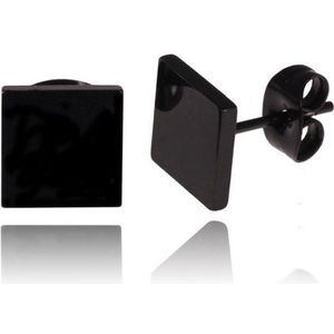 Zwarte Stud oorbellen LGT Jewels 8mm